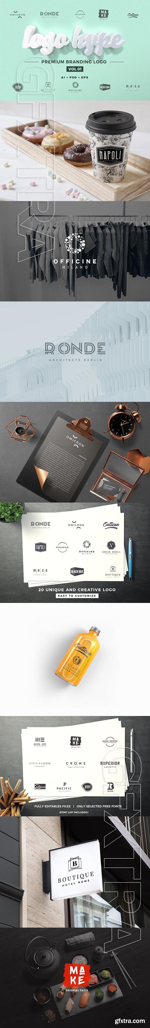 CreativeMarket - Modern logo minimal branding pack 1916695