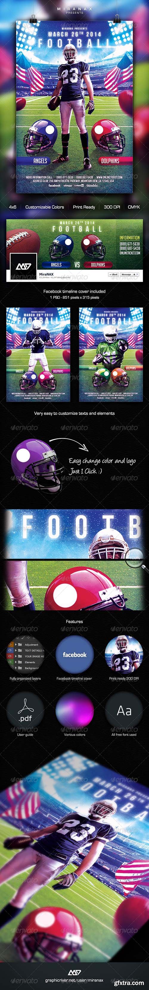 Graphicriver College Football Flyer Template 6470912