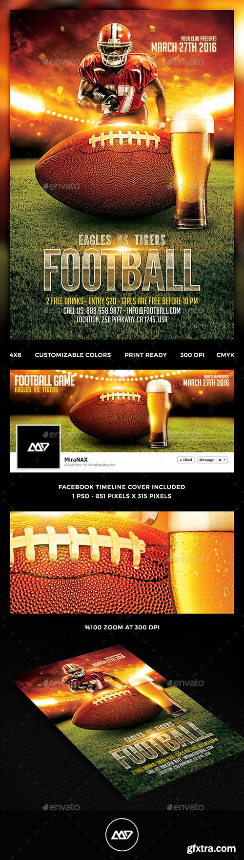 Graphicriver Football Game Flyer Template PSD 12294551