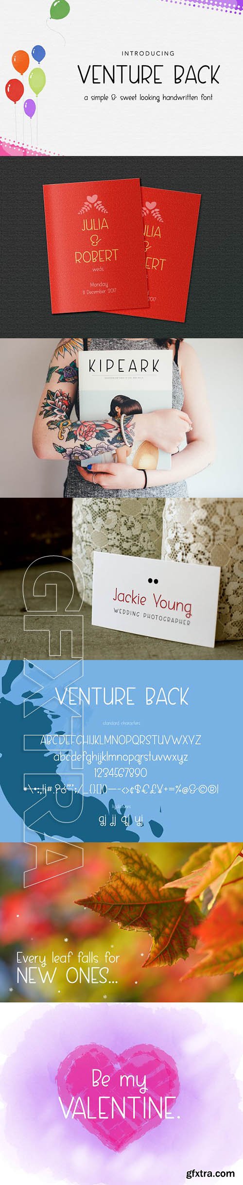 CreativeMarket - VENTURE BACK - one elegant font 1918353