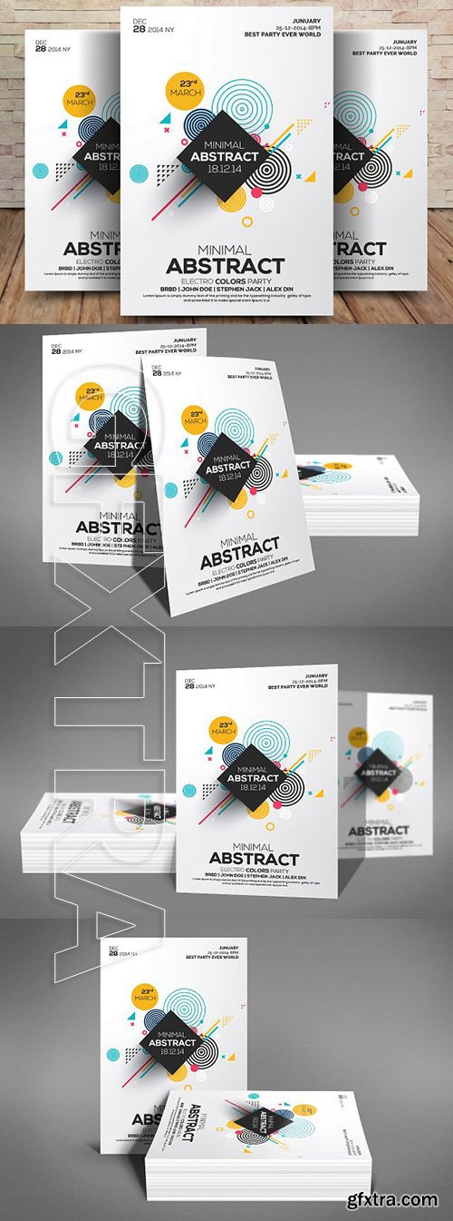 CreativeMarket - Abstract Minimal Modern Flyer 1918580