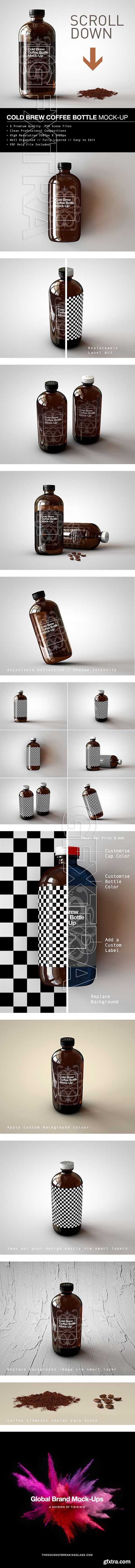 CreativeMarket - Cold Brew Coffee Bottle Mock-Up 1919862