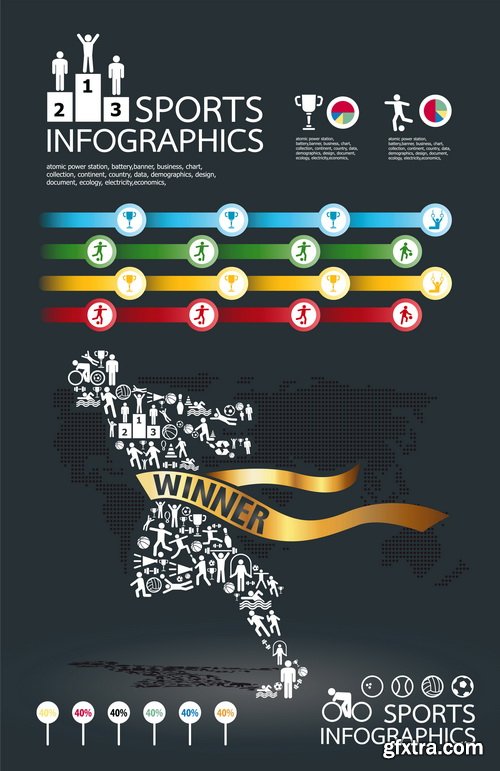 Collection of Infographics Vol.79, 25xEPS