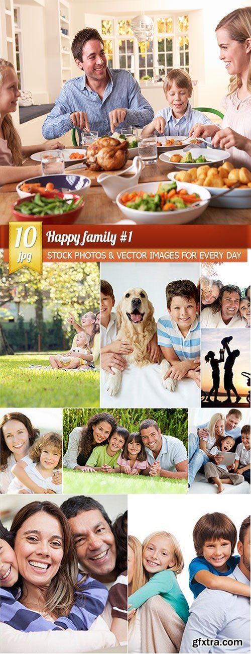 Happy family 1, 10 x UHQ JPEG