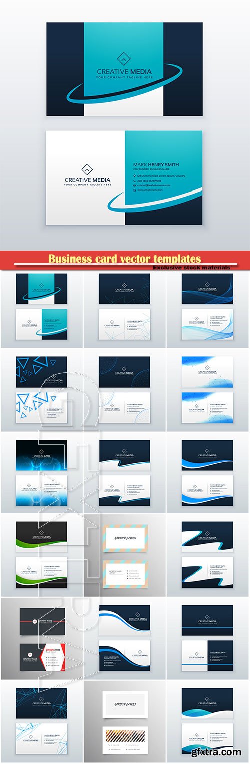 Business card vector templates # 30