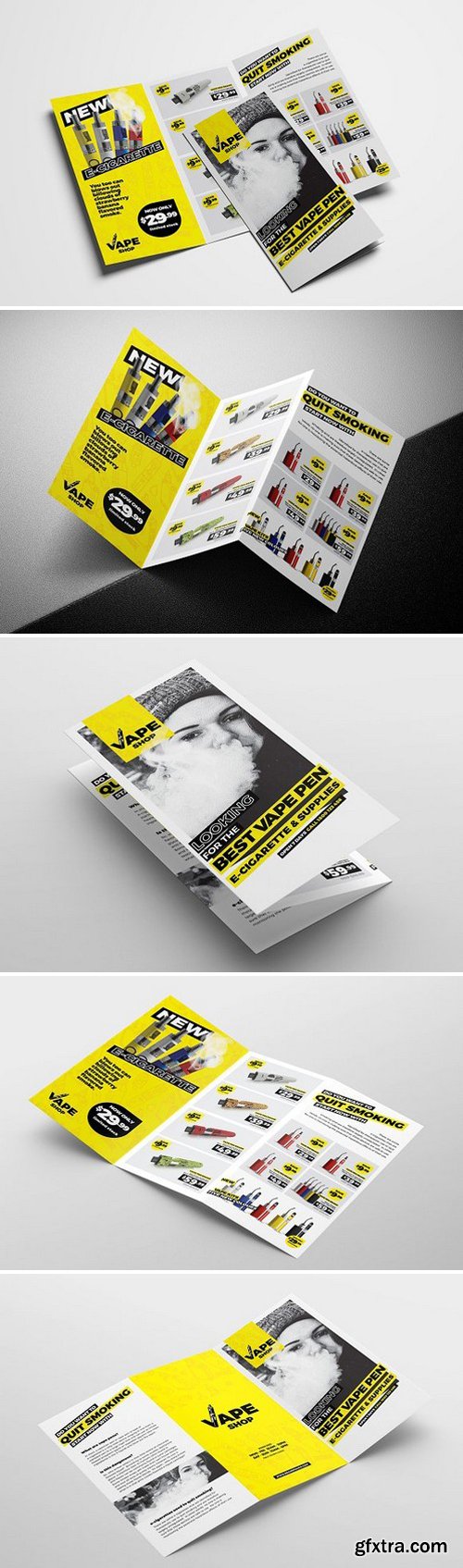 CM - Vape Shop Trifold Brochure Template 1805791