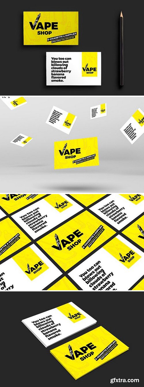 CM - Vape Shop Business Card Template 1805685