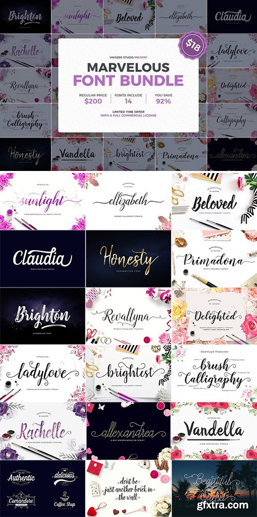 CM - Marvelous Font Bundle 1707114