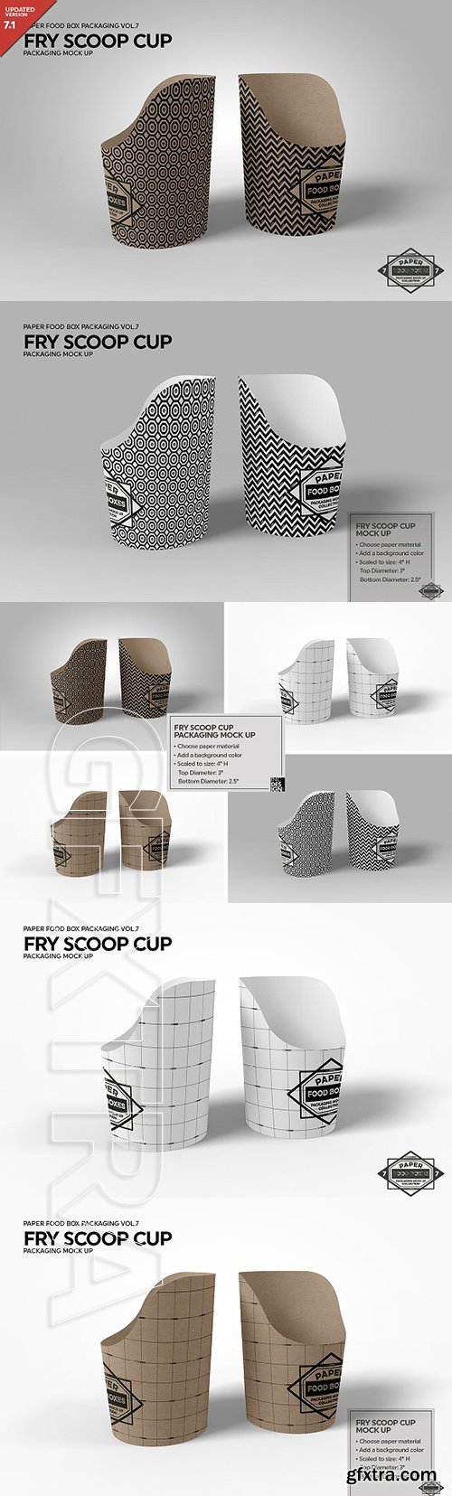 CreativeMarket - Paper Scoop Cup Packaging Mock Up 1931915