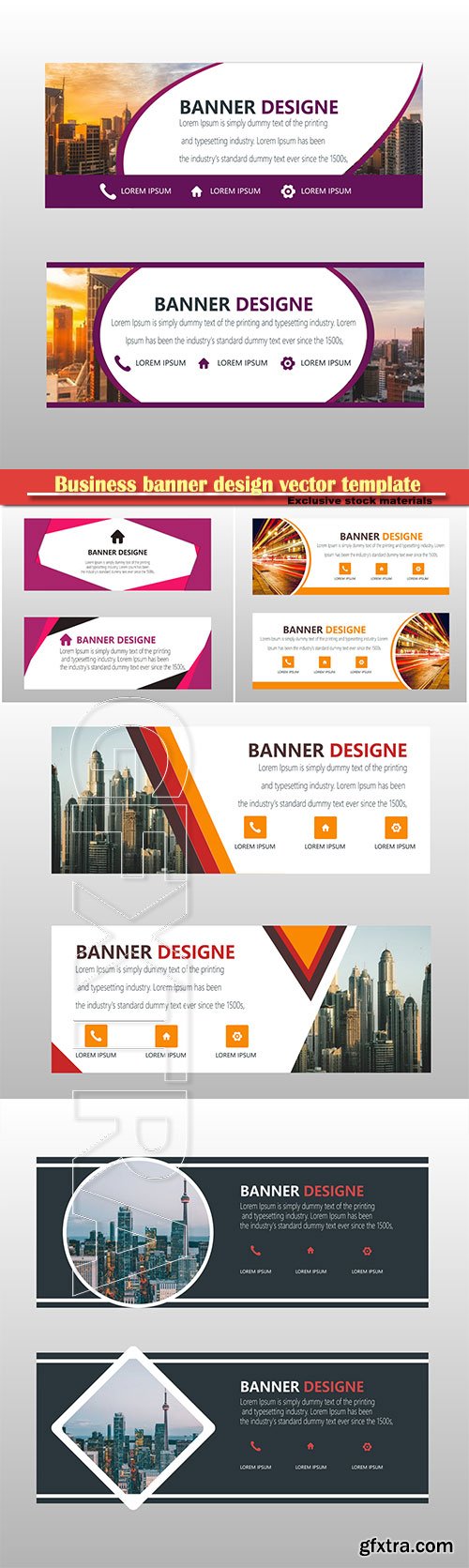 Business banner design vector template