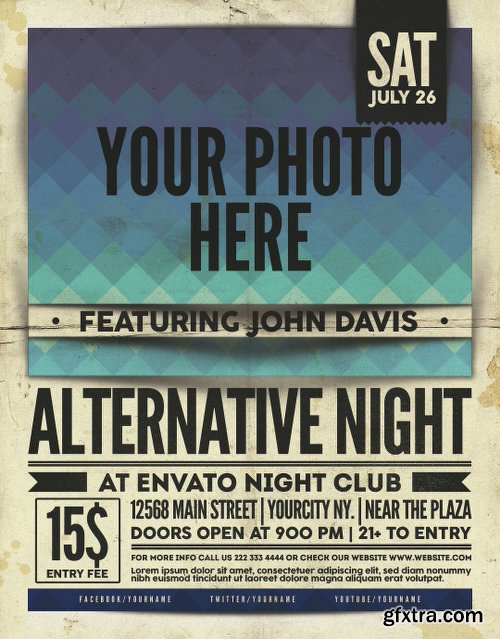 Alternative Night Flyer Templates + Facebook Covers