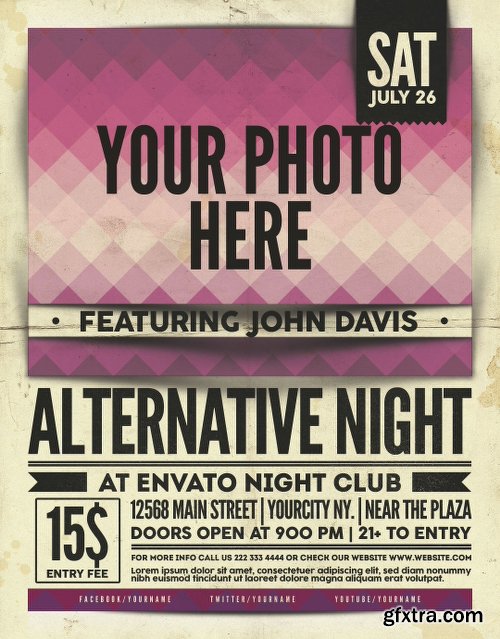 Alternative Night Flyer Templates + Facebook Covers