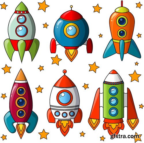 Vectors - Start Up Rockets 5