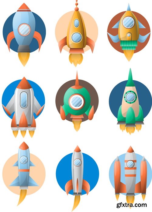 Vectors - Start Up Rockets 5