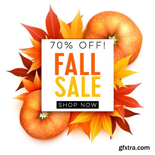 Vectors - Sale Autumn Backgrounds Set 3