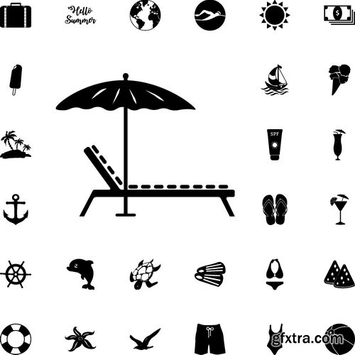 Vectors - Black Travel Icons 5