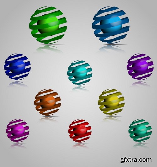 Vectors - Spheres Abstract Logotypes 11