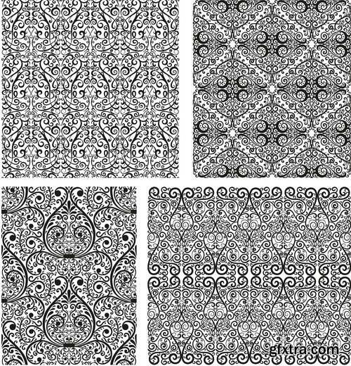 Vectors - Floral Seamless Patterns 2