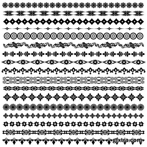 Vectors - Seamless Floral Borders 45