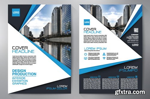 Vectors - Blue Business Flyers 29