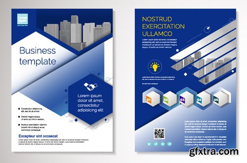 Vectors - Blue Business Flyers 29