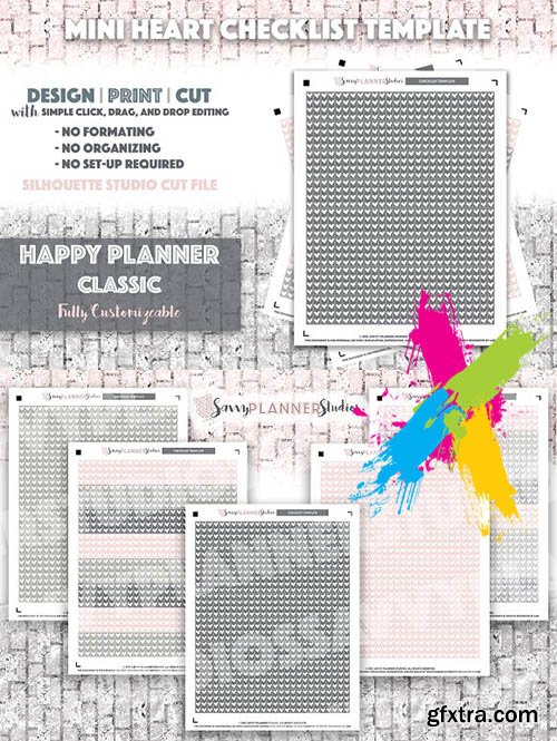 CreativeMarket - HPC Mini Heart Checklist Template 1917109