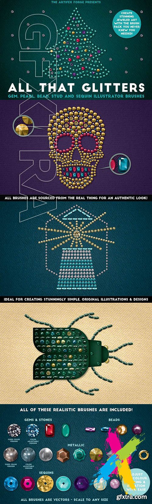 CreativeMarket - All That Glitters - Vector Brushes 1789318
