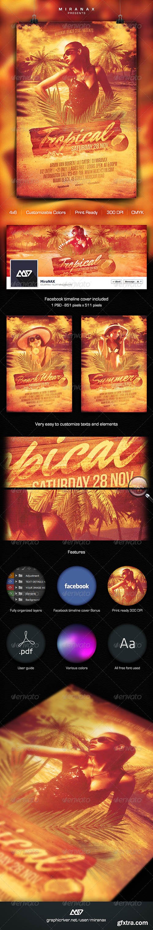 Graphicriver Tropical Beach Party Flyer Template 5533388