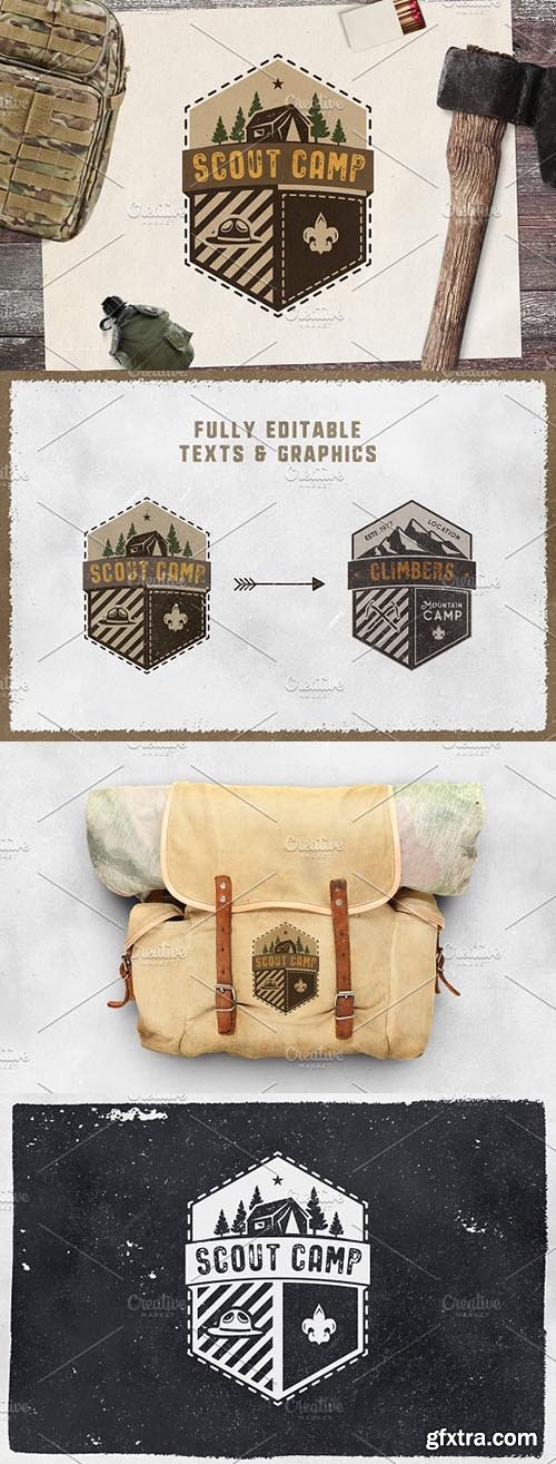 CreativeMarket - Vintage Adventure Badge Travel Logo 1917577