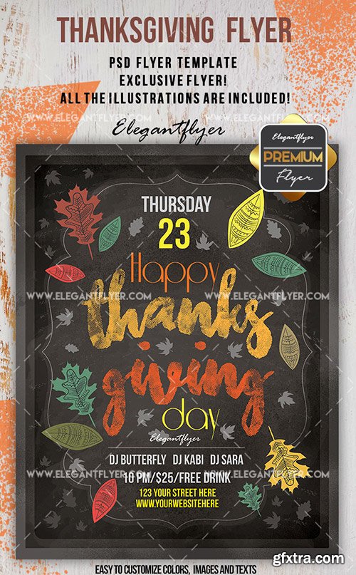 Thanksgiving – Flyer PSD Template + Facebook Cover