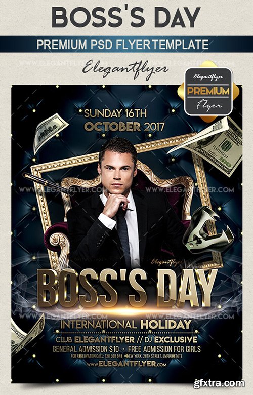 Boss’s Day – Flyer PSD Template + Facebook Cover