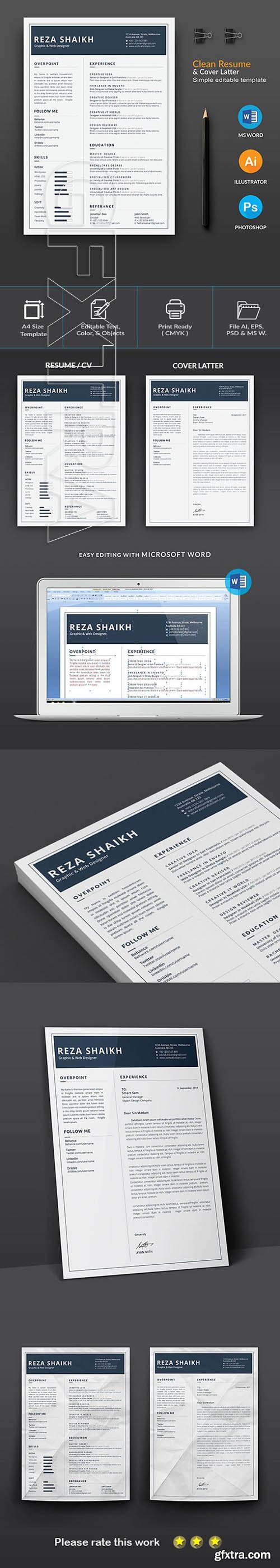 CreativeMarket - Professional Resume 1919845