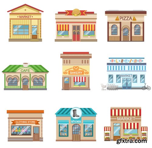 Vectors - Different Shops Set 15