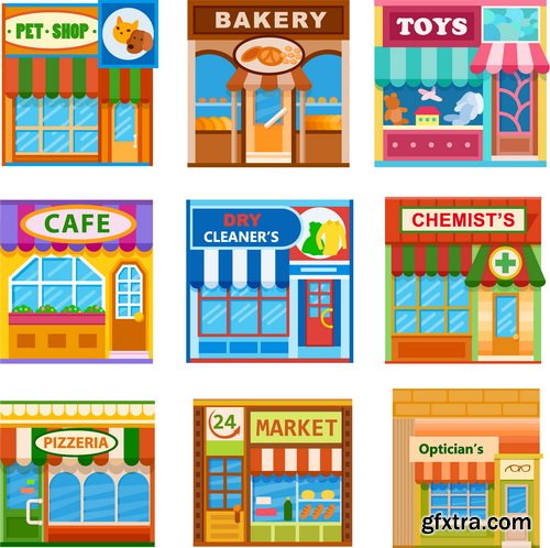 Vectors - Different Shops Set 15