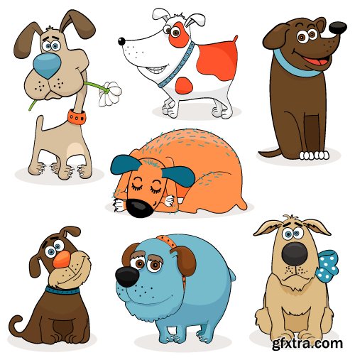 Vectors - Different Dogs Set 3