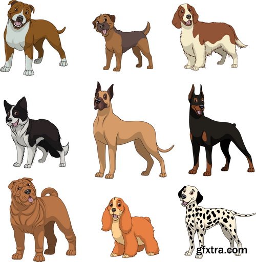 Vectors - Different Dogs Set 3