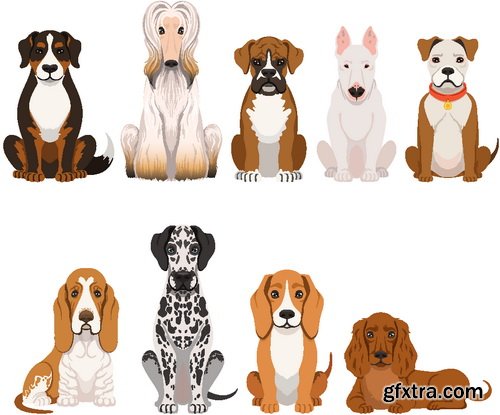 Vectors - Different Dogs Set 3