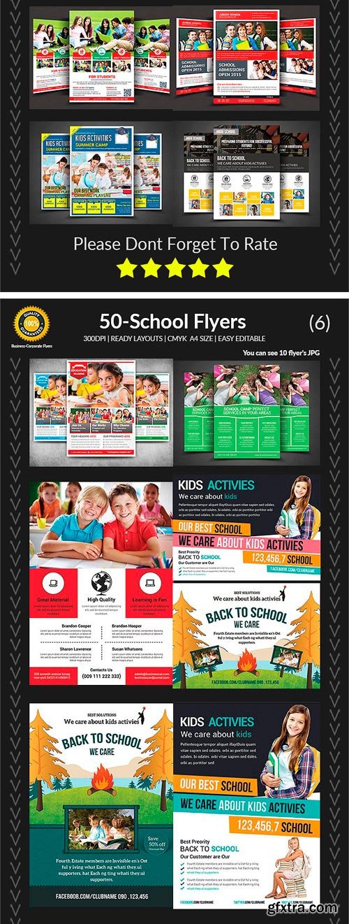 CM - 50 School Flyers Bundle 1884089