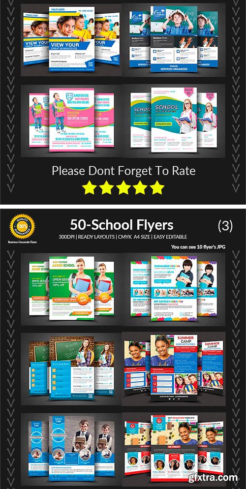 CM - 50 School Flyers Bundle 1884089