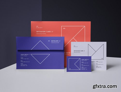 Psd Invitation Card Mockup Vol3