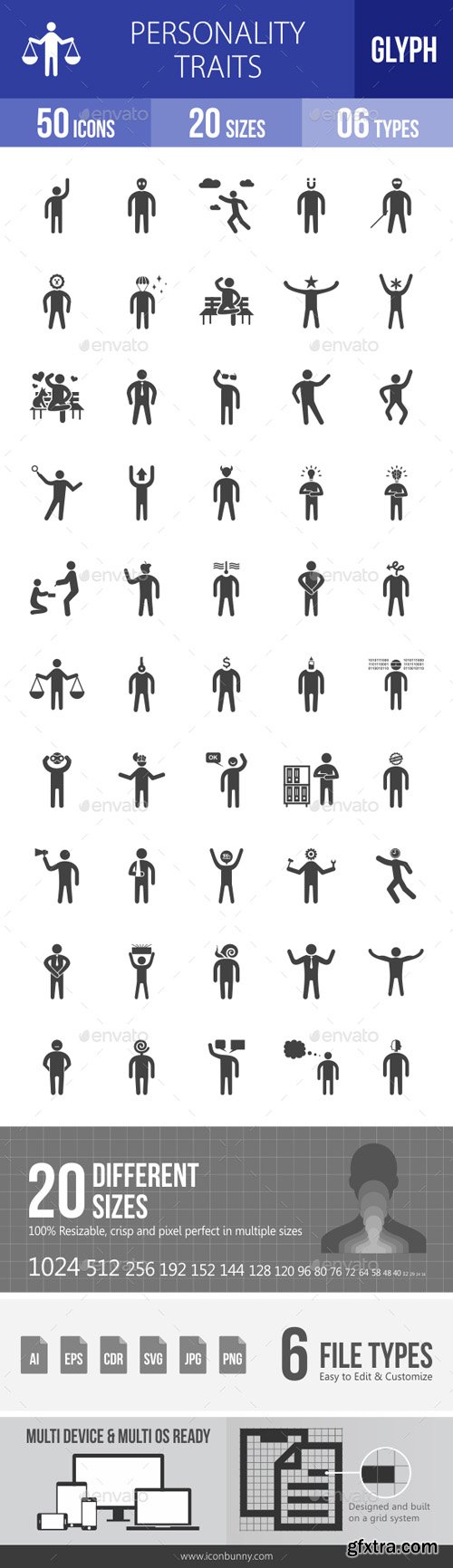 GR - Personality Traits Glyph Icons 19327696