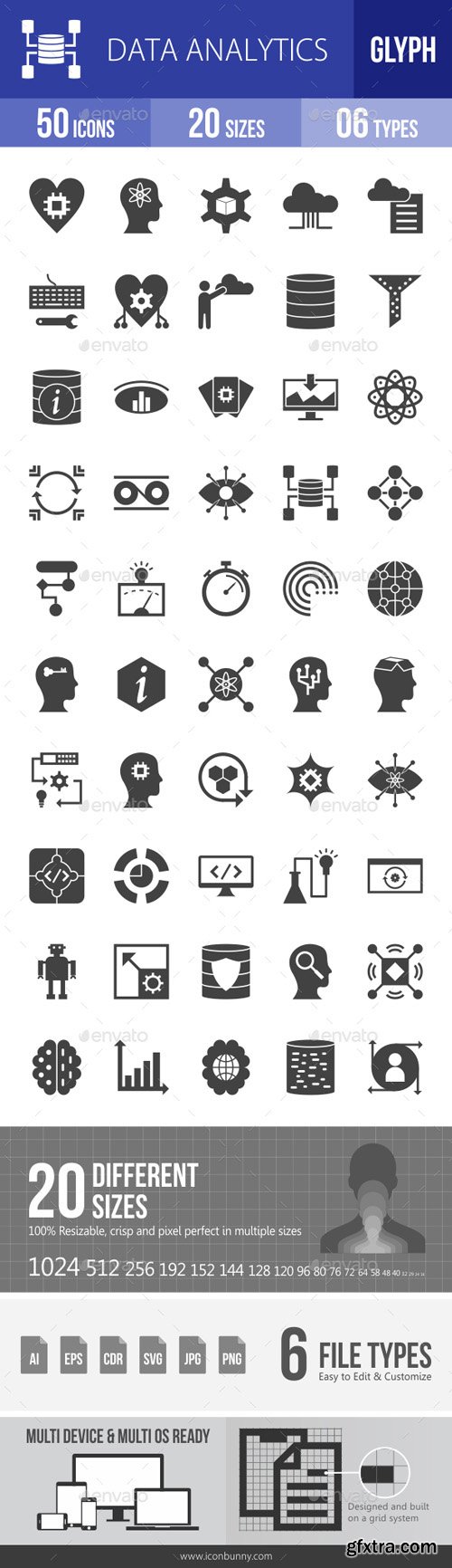 GR - Data Analytics Glyph Icons 19327715