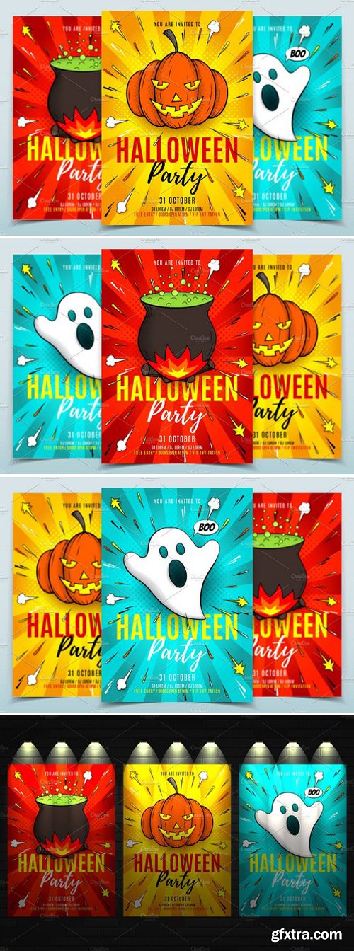 CM - Halloween Party Flyers Templates 1885265