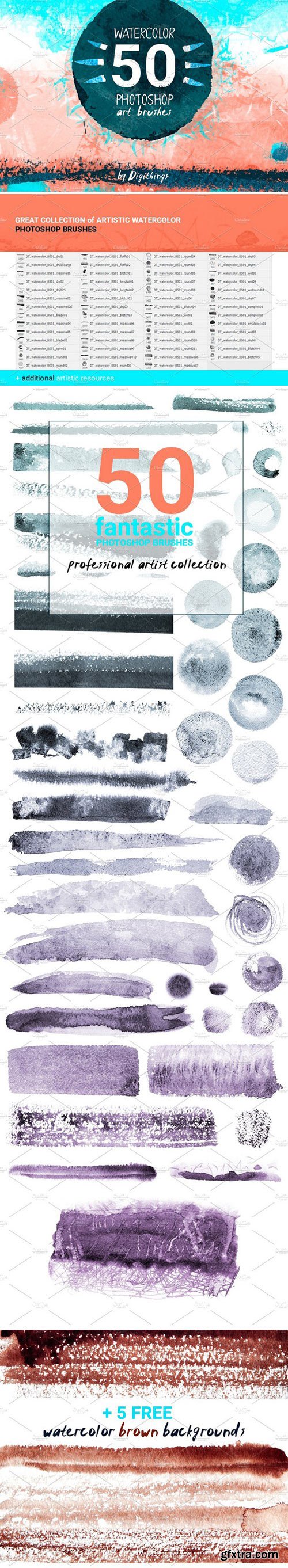 CM - Watercolor art brushes for Photoshop 1834996
