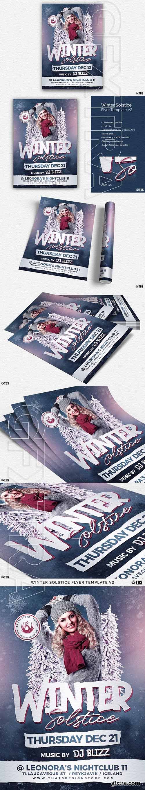 CreativeMarket - Winter Solstice Flyer Template V2 1933071