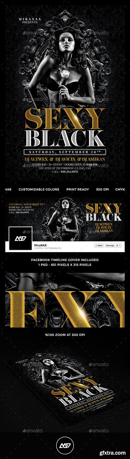 Graphicriver Sexy Black Party Flyer 12876520