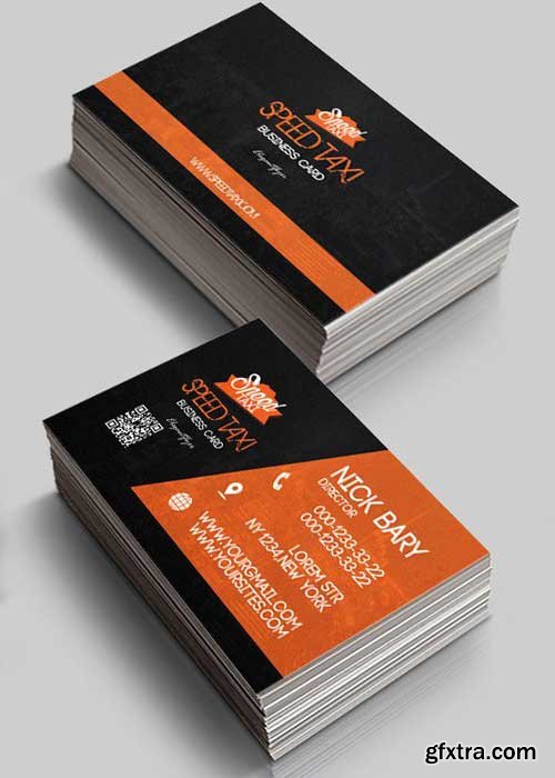 Speed Taxi V4 Premium Business Card Templates PSD