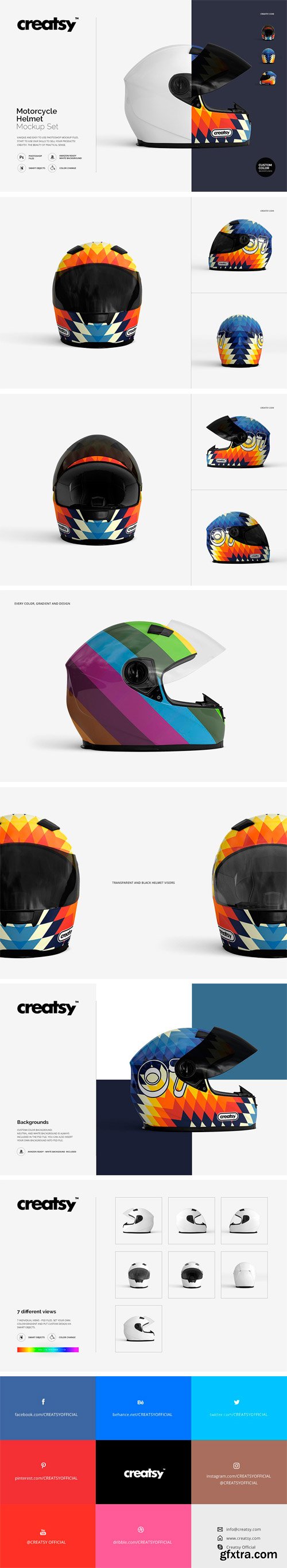 CM - Motorcycle Helmet Mockup Set 1883825