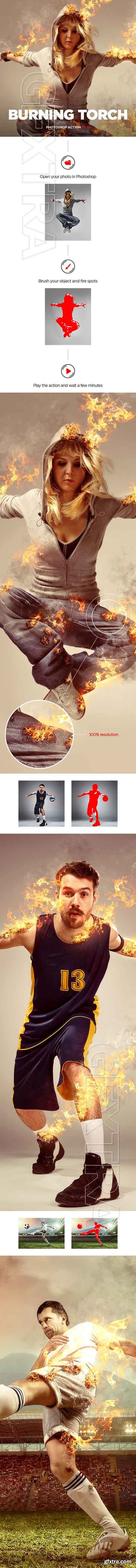 GraphicRiver - Burning Torch Photoshop Action 20701598