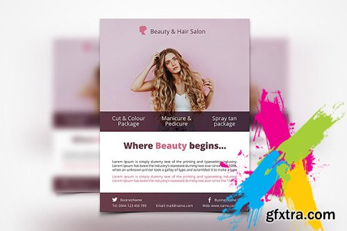 CreativeMarket - Hair Stylist & Salon 1935287